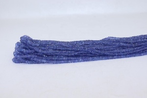 AAA Natural <b>Tanzanite</b> Faceted Rondelle Beads 3-4mm 16 Inches Royal Blue for Jewellery Making Indian Gem Store Customizable - Product Image 4
