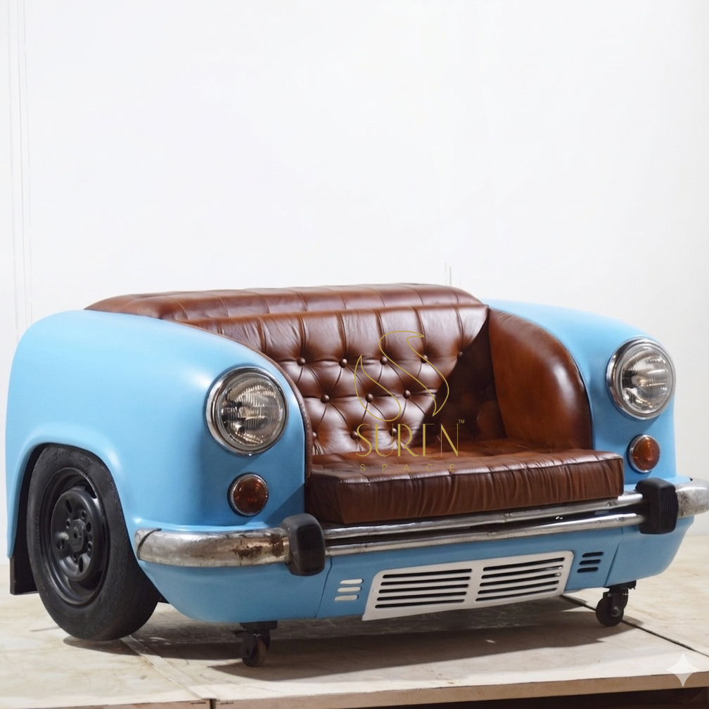 高品質ヴィンテージ車ソファで快適なリビング空間を