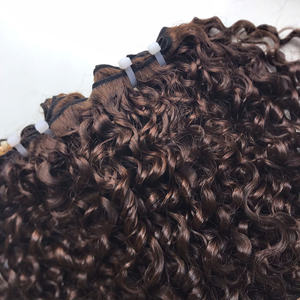 Venta al por mayor 100% de alta calidad Choco Brown para Pixie Extensiones de cabello humano vietnamita Extremos dibujados dobles que tejen - Product Image 4