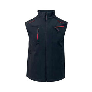 Veste softshell homme personnalisée, imperméable, hiver, sans manches, avec capuche, pour randonnée en plein air, fabrication ODM. - Product Image 1