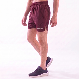custom solid <b>black</b> workout <b>shorts</b> <b>men</b> active training gym sports bottom split hem side open pockets drawstring lightweight - Product Image 4