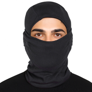 Masque facial balaclava noir pour activités de plein air, taille adulte unisexe 56-58 cm, matière polyester - Product Image 2