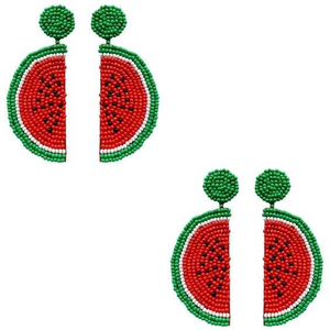 Pendientes Colgantes de Flores Hechos a Mano con Bordado de Cuentas de Semillas, Joyería de Cuentas Naranjas, Diseño Floral, Accesorios Clásicos para Fiestas - Product Image 5