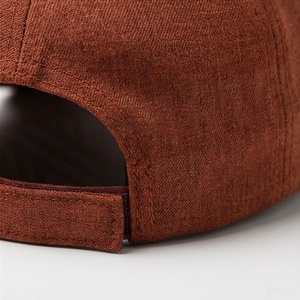 Gorra de Béisbol de 6 Paneles Color Marrón Óxido con Logotipo Bordado en el Panel Frontal, Unisex, de Sarga de Algodón, Estilo Casual, para Primavera/Verano, para Adultos - Product Image 3