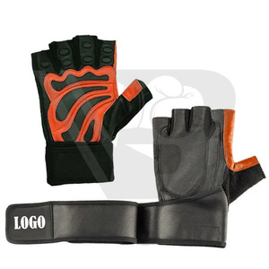 2026 Lightweight Breathable Non <b>Slip</b> Leather Fingerless Fitness Gloves Wrist Support Hand Grips Gym Training Heavy Exercise - Product Image 1