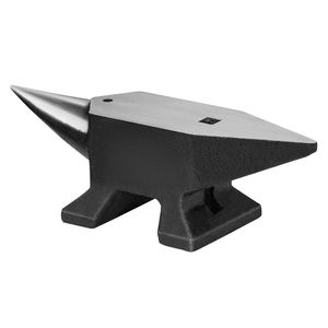 Incudine a corno singolo in acciaio fuso ad alta durezza da 22 libbre, robusta, grande, da banco, con base stabile per fabbri - Product Image 1