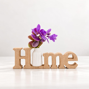 Wooden HOME Word <b>Sign</b> Decor Decorative Wood Letter Showpiece for Living Room <b>Bedroom</b> Shelf Tabletop and Modern Farmhouse Home - Product Image 1