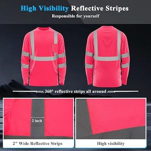 เสื้อเชิ้ตนิรภัยแขนยาวแบบสะท้อนแสงยอดนิยมสำหรับผู้ชายในงานก่อสร้าง - Product Image 5