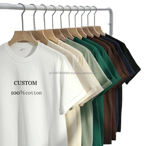 Qualité supérieure Logo personnalisé poids lourd t-shirts plaine t-shirt 100% coton hommes t-shirt 210GSM bouffée impression surdimensionné blanc t-shirts - Product Image 1