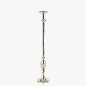 Wholesale <b>Tall</b> Polished Silver Metal Pillar Candle Holder Classic Turned Spindle <b>Candlestick</b> Stand Wedding Table Centerpiece Dec - Product Image 3
