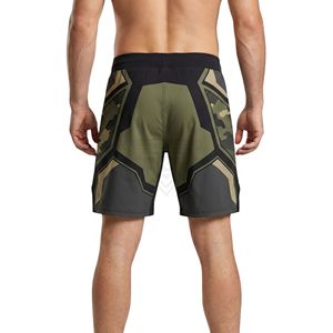 Shorts de MMA Olive Tactical Tech Pattern, respirants, anti-transpiration, pour sports de plein air, haute performance, pour hommes - Product Image 2