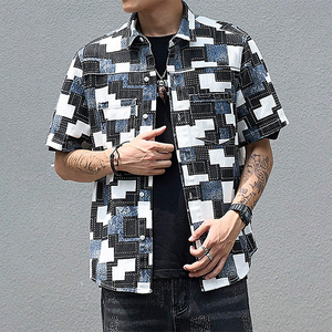 Camisa de mezclilla desgastada para hombre, estilo casual, estilo urbano, manga larga, con botones, corte relajado, suave, lavada, para uso diario. - Product Image 5