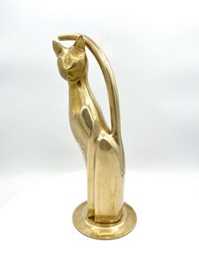 Figurine décorative de chat en laiton pour centre de table, idéale pour une présentation élégante à la maison et la décoration de table - Product Image 3