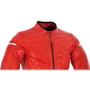 High Quality Genuine Handmade <b>Leather</b> Motorbike Motorcycle <b>Jacket</b> for <b>Men</b> Ladies <b>Red</b>-Color Full-Safety Racing Team Size XL - Product Image 3