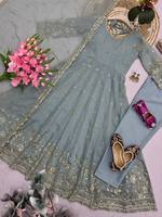 Vestido Anarkali de Diseñador, Nuevo y Moderno, en Oferta, para Mujer, Manga Larga, Hermoso, de Georgette, Estilo Indio-Pakistaní, Listo para Usar