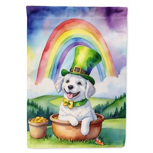 Kuvasz St Patrick's Day Garden Flag Boîte aux lettres multicolore Bannière de jardin décorative pour patio Oeuvre florale Lits Taille Bannière pour cour - Product Image 1