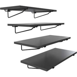 ชั้นวางของแบบเพ็กบอร์ดโลหะสีดำ HUHOLE ชุด 4 ชิ้น สำหรับจัดเก็บเครื่องมือ - Product Image 2