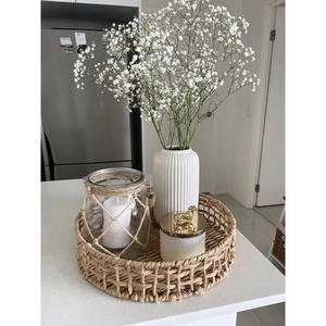 Panier de rangement rond fait main 2026 en jacinthe d'eau, un article de décoration naturelle pour la maison en provenance du Vietnam - Product Image 3