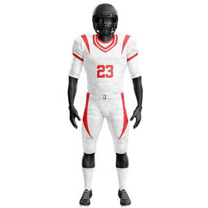 Uniforme de football américain moderne, tenue d'équipe professionnelle, couleur personnalisée, nom et numéro de l'équipe, respirant, manches courtes, 100% polyester - Product Image 2