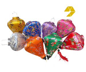 New Design Silk Lantern Colorful Shape Leaf Bird Flora Waterproof Home Decoration Wholesale Silk <b>Pattern</b> Decorative Lantern Lamp - Product Image 1