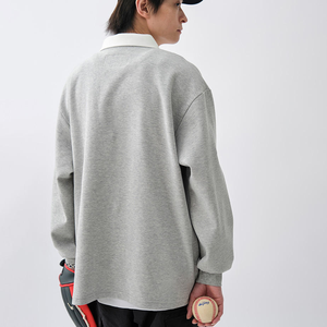 เสื้อโปโลแขนยาวผู้ชายคุณภาพสูง OEM ผ้าฝ้าย ปักลายตามสั่ง เสื้อโปโลแขนยาว - Product Image 3