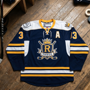 Sportswear ICE Hockey Field Jersey V-Neck Drawstring Sublimation Hockey Jerseys Tops Unisex Sleeve Stripe <b>Line</b> Hockey Jersey - Product Image 1
