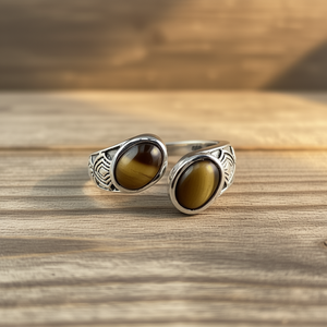 แหวนแฟชั่นโบโฮแบบปรับได้ น้ำหนัก 4.6 กรัม ประดับอัญมณี ดีไซน์แบบลูกปัด - Product Image 3