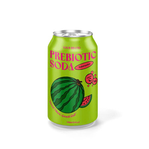 Boisson gazeuse prébiotique à marque privée, saveur pastèque, canette 330 ml, échantillon gratuit, qualité export, prix abordable, HACCP, HALAL - Product Image 1
