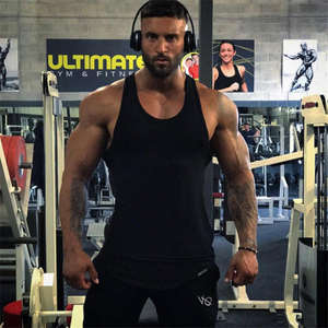 Camiseta sin mangas para gimnasio y atletismo para hombre, transpirable, de secado rápido, para entrenamiento físico - Product Image 5