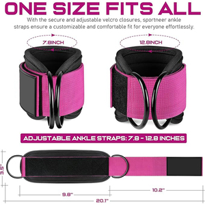 Adjustable Thigh Pulley Heavy Duty Ankle Straps Fitness <b>Weight</b> Workout Cable Ankle Straps for Cable Machine - Product Image 2