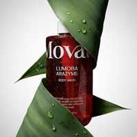 [auracosmetics] Movata Lumora Arazyme Gel de Ducha Exfoliante Suave para la Piel 500ml, Limpiador Hidratante Líquido Herbal