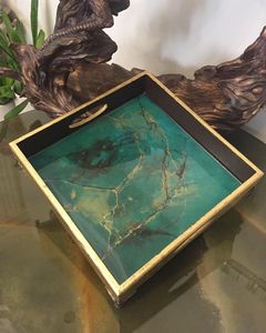 Handmade Wooden Enamel Coated NEHA ENTERPRISES NE-165 Modern Dishwasher Safe Snack <b>Platter</b> Dessert Serving Board Fruit Display - Product Image 1