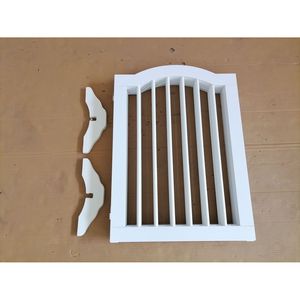 Barrera de Seguridad Plegable de Madera Maciza de 27.6 Pulgadas de Alto para Mascotas, con 4 Paneles, 2 Piezas - Product Image 3