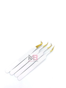 Pinzas de Acero Inoxidable Personalizadas de Alta Calidad, Pinzas Redondas para Pestañas, Pinzas Inclinadas para Cejas con Agarre Suave - Product Image 2