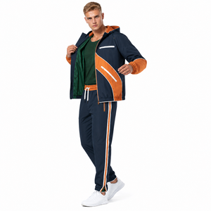 Survêtement multi-panneaux personnalisé, fabrication directe d'usine, combinaison de couleurs personnalisée, design multi-panneaux à blocs de couleur, imperméable, neuf - Product Image 1