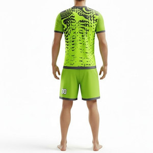 Men Soccer Wear 100% Polyester Football Kit Shirt Full <b>Sets</b> Uniforms Football Jersey Soccer Wear for Men Custom Uniform Supplier - Product Image 2