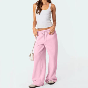 <b>Women's</b> Elastic Waist Wide Leg <b>Cargo</b> Sweatpants <b>Baggy</b> Sportswear Streetwear Breathable Eco-Friendly Casual Sweat <b>Pants</b> - Product Image 3