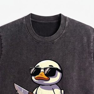 New RTS Yarn Dyed <b>Black</b> Acid Washed High Quality Cotton Polyester Men's Casual Long Sleeve T-<b>shirt</b> Streetwear - Product Image 5