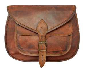 Vintage Genuine Leather Crossbody Bag With Buckle Closure Single <b>Strap</b> <b>Shoulder</b> Bag For Daily Use - Product Image 2