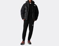 Veste matelassée unisexe noire à capuche coupe-vent écologique respirante décontractée pour l'hiver coupe régulière fermeture éclair broderie sur le devant