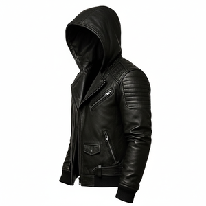 Latest Design Unisex Sheep Skin <b>Leather</b> Denim Lightweight <b>Winter</b> <b>Jacket</b> Eco-Friendly Waterproof Customizable Letter Pattern - Product Image 3