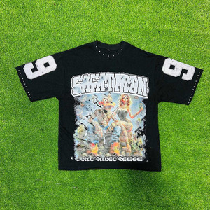 เสื้อยืดผู้ชายทรงโอเวอร์ไซส์แบบสั่งทำพิเศษจากผู้ผลิต ผ้าโพลีเอสเตอร์/คอตตอน พิมพ์ลายกราฟิกด้านหน้าและด้านหลัง มีไซส์พลัสไซส์ให้เลือก - Product Image 1
