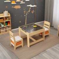 Vente en gros d'ensemble de chaises de table pour tout-petits en bois à hauteur réglable meubles d'étude faciles à essuyer pour bébés et enfants fabriqués au Vietnam