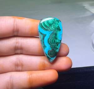 Crisocola Natural al por Mayor, Gema de Malaquita de Alta Calidad, Corte Ovalado para Joyería, Verde, Tamaños Variados - Product Image 2