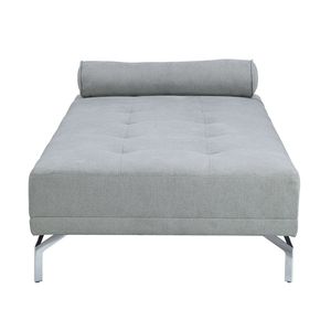 Divano Letto in Velluto Grigio Melange con Cuscino, Comodo Arredamento per la Casa - Product Image 4