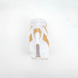 Shorts MMA blancs unisexes, vêtements d'entraînement de arts martiaux mixtes, logo sur le devant, polyester à séchage rapide, shorts de Muay Thai pour hommes - Product Image 6