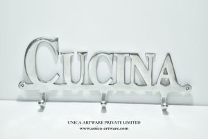 Best Quality Cucina Word Wall <b>Hook</b> Decorative Aluminum <b>Kitchen</b> Key Holder Modern Wall Mounted <b>Hook</b> Rack Available For Sale - Product Image 5