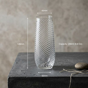 [Holar] Taiwan Made Swirl Design Shatterproof 10oz <b>Plastic</b> Ribbed Champagne <b>Flutes</b> for Bars Restaurant Party - Product Image 3