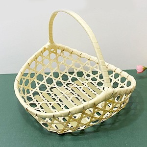 Woven bamboo <b>baskets</b> with handle decorative native <b>basket</b> container <b>for</b> <b>flower</b> gift display - Product Image 1