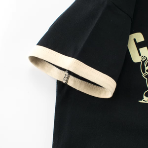Camiseta Informal Cómoda con Estampado Negro, Diseño de Moda para Niños, Camiseta Moderna para Niños - Product Image 3